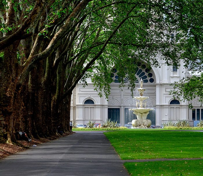 The Royal Exhibition Building in Carlton Gardens,Melbourne,Victoria,Australia