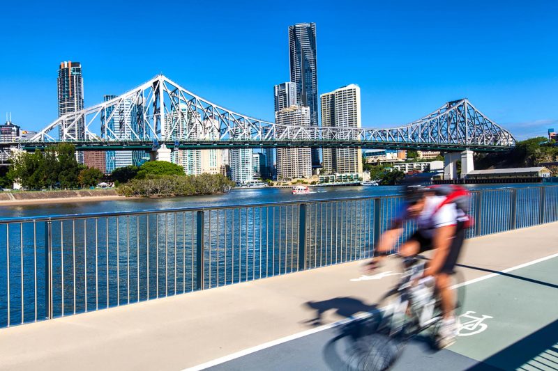 Cyclist, Brisbane City. Australia