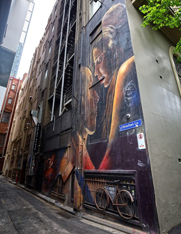 Melbourne street art city centre lanes