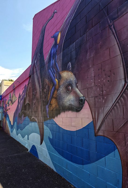 St Kilda street art bat