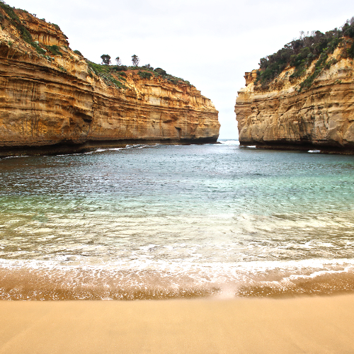 The beautiful scenery of Loch Ard Gorge in south of Australia
