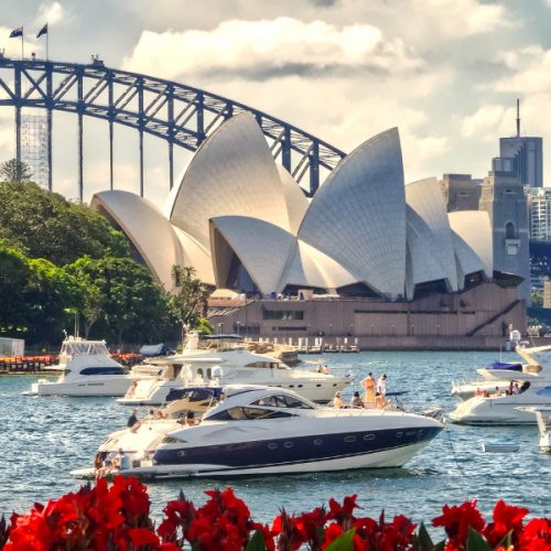 Sydney Opera House, the harbour and bridge, Australia
