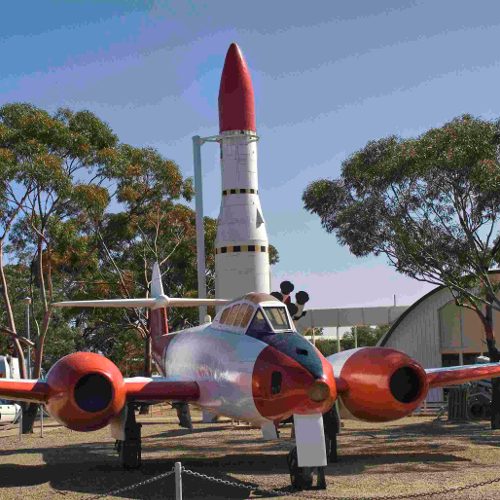 Woomera outdoor military exhibits, Australia