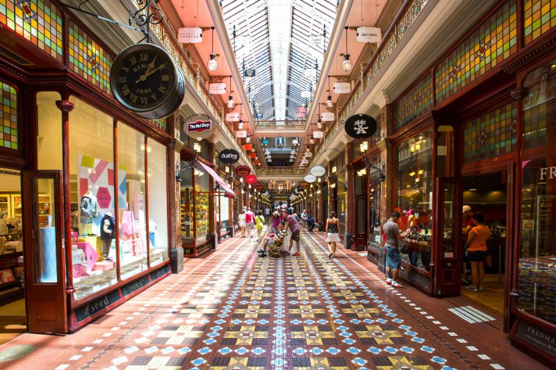 Strand Arcade in the middle of a busy day, Sydney, Australia
