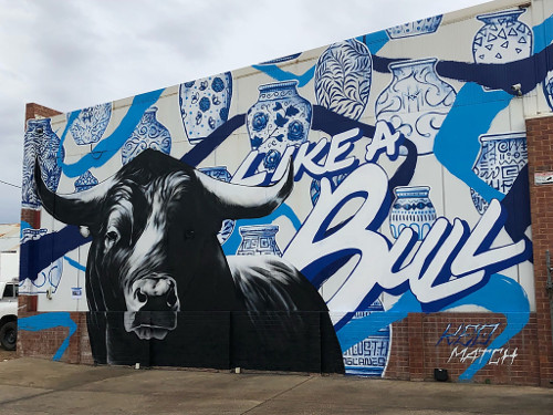 Like a Bull – by Keo Match, Cadell Place Murals, Australia @Visit Wagga
