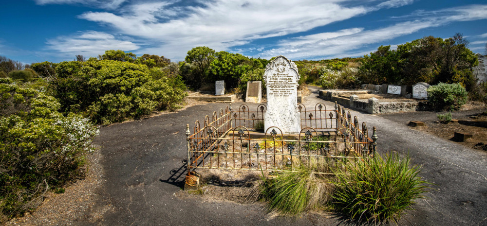 Historical Loch Ard Cemetery in Port Campbell National Park, Australia