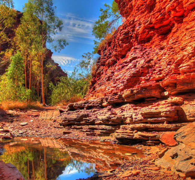 Karijini classic red rocks of Western Australia outback, Australia