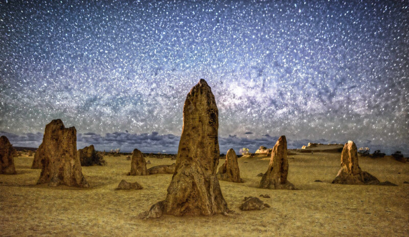 Milky way over The Pinnacles, Nambung National Park Western Australia
