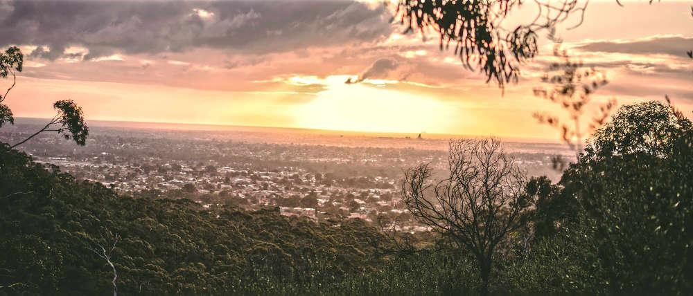 Morialta Park Adelaide Hills, Australia, sunset views