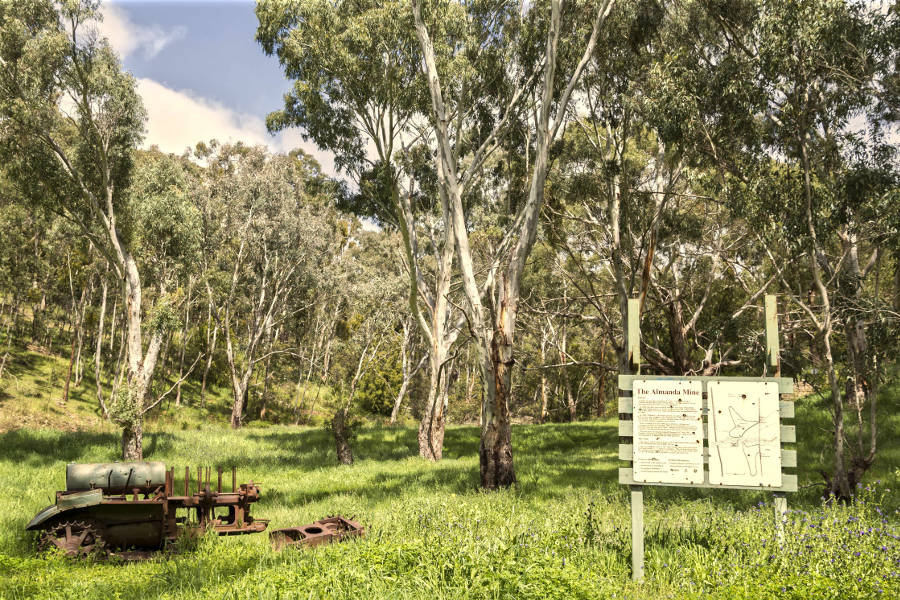 Scott Creek Conservation Park, abandoned mining equipment, South Australia